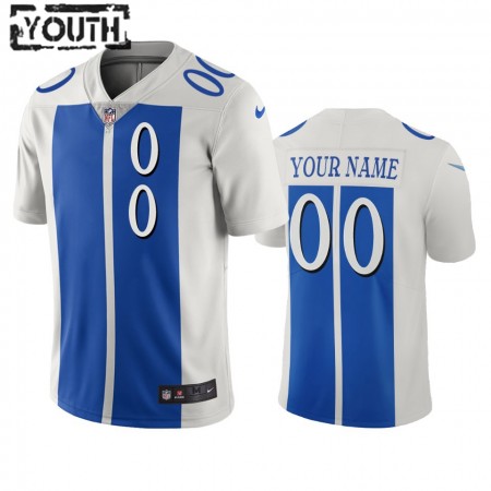 Maillot Enfant Detroit Lions White City Edition Personnalisé Bleu Vapor Limited